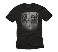 MAKAYA Maglietta Don´T Open - T-Shirt Walking Dead Nera Uomo Horror storry L