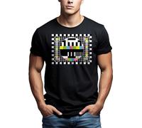 MAKAYA Maglietta Sheldon Testscreen T-Shirt Divertenti Theory Nerd Nera XXL