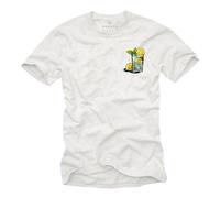 MAKAYA Maglietta Uomo con Motivo Gin Tonic T-Shirt Regali per Amanti del Gin Bevitori di Alcolici Bianco Taglia XL