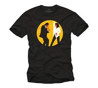 MAKAYA Magliette Uomo - Mia & Vincent Dance Pulp Fiction T-Shirt Nero M
