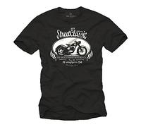 MAKAYA Oldtimer DKW RT 250 Moto - Biker Chopper T-Shirt Uomo Nera XXXL