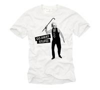 MAKAYA T-Shirt Divertenti Uomo - Maglietta Einstein Go Away Stupid