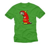 MAKAYA T-Shirt Uomo Divertenti - Flash Bradipo Magliette Supereroi