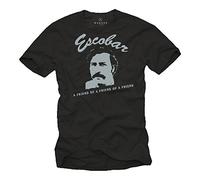 MAKAYA T-Shirt Uomo Nera Pablo Escobar Mafia Dope XXXL