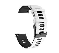 MAKAZHZZRM Adatto for cinturino Samsung Gear S3 Frontier da 20 mm e 22 mm in silicone, adatto for cinturino Samsung Galaxy Watch 42 mm, 46 mm/3, 41 mm e 45 mm/Active 1/S2.(White black,20mm)