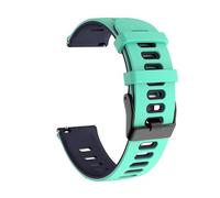 MAKAZHZZRM Adatto for cinturino Samsung Gear S3 Frontier da 20 mm e 22 mm in silicone, adatto for cinturino Samsung Galaxy Watch 42 mm, 46 mm/3, 41 mm e 45 mm/Active 1/S2.(Mint black,20mm)