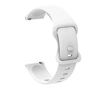 MAKAZHZZRM Cinturino in silicone da 20 mm adatto for Amazfit GTS 4 3 2E 2 Mini Sport Bracciale adatto for Amazfit Active/GTR Mini/Bip U Pro/Bip 3/S Smartwatch Band(White)