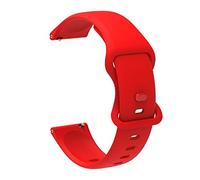 MAKAZHZZRM Cinturino in silicone da 20 mm adatto for Amazfit GTS 4 3 2E 2 Mini Sport Bracciale adatto for Amazfit Active/GTR Mini/Bip U Pro/Bip 3/S Smartwatch Band(Red)