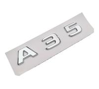 MAKAZHZZRM Lettere adesive cromate 3D Adatte for Mercedes A35 AMG W177 Adesivi Logo Baule Posteriore Badge Turbo 4matic Accessori Emblema(A35)