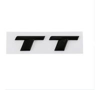 MAKAZZZZRM 3D ABS Cromato Nero TT Logo Auto Baule Posteriore del Distintivo Dell'emblema Decalcomanie Misura for Audi TT RS MK1 8N 8J MK3 8S MK2 Accessori(Black TT)