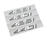 MAKAZZZZRM Adesivo for Bagagliaio Auto ABS Logo Cromato 425i 428i 430i 440i Lettere Emblema Distintivo Adatto for BMW F32 F33 G22 G26 Accessori(430i)