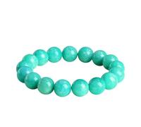 MAKDODRA Bracciale con Perline di Pietre preziose Naturali di amazzonite | Bracciale impilabile, guarigione con cristalli Reiki, bellezza della natura ed essenza spirituale, regali di moda