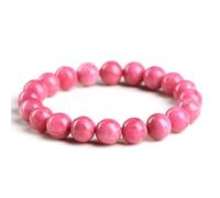 MAKDODRA Braccialetti con Perline di Cristallo rodonite per Donne e Uomini | Regali energetici di potere curativo di cristallo di pietra naturale, per l'amor proprio e l'accettazione di sé