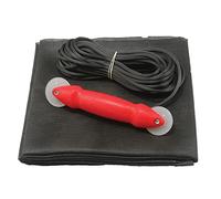 Make-2-Fit P 7515 - Kit di riparazione per porte e finestre, 36" x 84", panno in fibra di vetro antracite e scanalatura nera (1 kit)