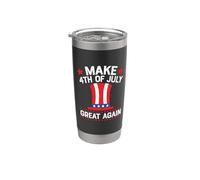 Make 4th Of July Great Again Hat Indepedence Day Patriotic Bicchiere termico in acciaio inox doppia parete