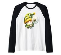 Make A Little Wish Dandelion Gnome Graphic For Gardening Mom Maglia con Maniche Raglan