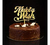 Make A Wish Wedding Mr & Mrs Cake Topper Glitter Oro Personalizzato Elegante Sposa & Groom Cake Topper Per Matrimonio Anniversario Forniture Regali di Fidanzamento Per Coppia