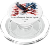 Make America Believe Again - Vintage Watercolor Eagle 1776 PopSockets PopGrip per MagSafe