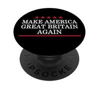 Make America Gran Bretagna di nuovo USA come mappa del Regno Unito Bandiera britannica PopSockets PopGrip Adesivo