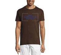Make America Great Again - Maglietta girocollo da uomo, in cotone, con slogan color cioccolato, cioccolato, M
