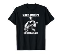 Make America Shred Again Presidente Lincoln Suonando la Chitarra Maglietta