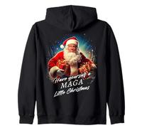 Make Christmas Great Again - Trump Santa Funny Graphic Felpa con Cappuccio