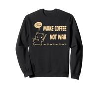 Make Coffee Not War - Simpatico Amante dei Gatti e del caffè - TFS Felpa