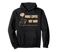 Make Coffee Not War - Simpatico Amante dei Gatti e del caffè - TFS Felpa con Cappuccio