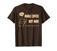 Make Coffee Not War - Simpatico Amante dei Gatti e del caffè - TFS Maglietta