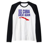 Make Cuba Great Again Map Revolution Freedom Democracy Free Maglia con Maniche Raglan