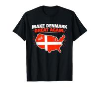 Make Denmark Great Again Danimarca Groenlandia America USA Fun Maglietta