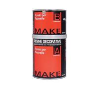 MAKE DESIGNED FOR YOU Resinoso Bicomponente Fondo, l’Applicazione su Piastrelle e per Tutte Le Superfici Non Assorbenti, Ottima Adesione, Made in Italy, Bianco, 1L