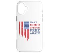 Make Free Speech Free Again: First Amendment Conservative Custodia per iPhone 16 Plus
