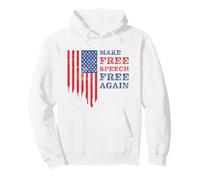 Make Free Speech Free Again: First Amendment Conservative Felpa con Cappuccio