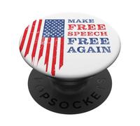 Make Free Speech Free Again: First Amendment Conservative PopSockets PopGrip Adesivo