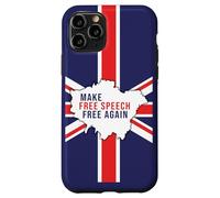 Make Free Speech Free Again: UK Flag Conservative Custodia per iPhone 11 Pro