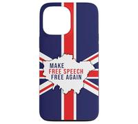 Make Free Speech Free Again: UK Flag Conservative Custodia per iPhone 13 Pro Max