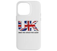 Make Free Speech Free Again: UK Flag Conservative Custodia per iPhone 14 Pro Max