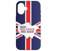 Make Free Speech Free Again: UK Flag Conservative Custodia per iPhone 16