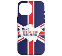 Make Free Speech Free Again: UK Flag Conservative Custodia per iPhone 16 Pro Max