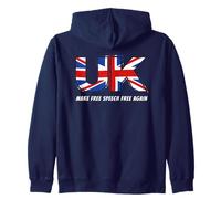 Make Free Speech Free Again: UK Flag Conservative Felpa con Cappuccio