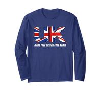 Make Free Speech Free Again: UK Flag Conservative Maglia a Manica