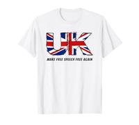 Make Free Speech Free Again: UK Flag Conservative Maglietta