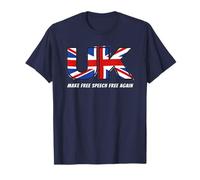 Make Free Speech Free Again: UK Flag Conservative Maglietta