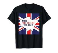 Make Free Speech Free Again: UK Flag Conservative Maglietta
