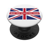 Make Free Speech Free Again: UK Flag Conservative PopSockets PopGrip Adesivo