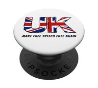 Make Free Speech Free Again: UK Flag Conservative PopSockets PopGrip Adesivo