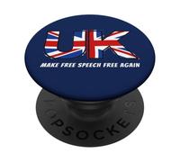 Make Free Speech Free Again: UK Flag Conservative PopSockets PopGrip Adesivo
