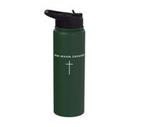 Make Heaven Crowded Cross - Religioso cristiano minimalista Stainless Steel Insulated Water Bottle