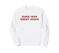 Make Iran Great Again - Minimal Text White & Red Felpa